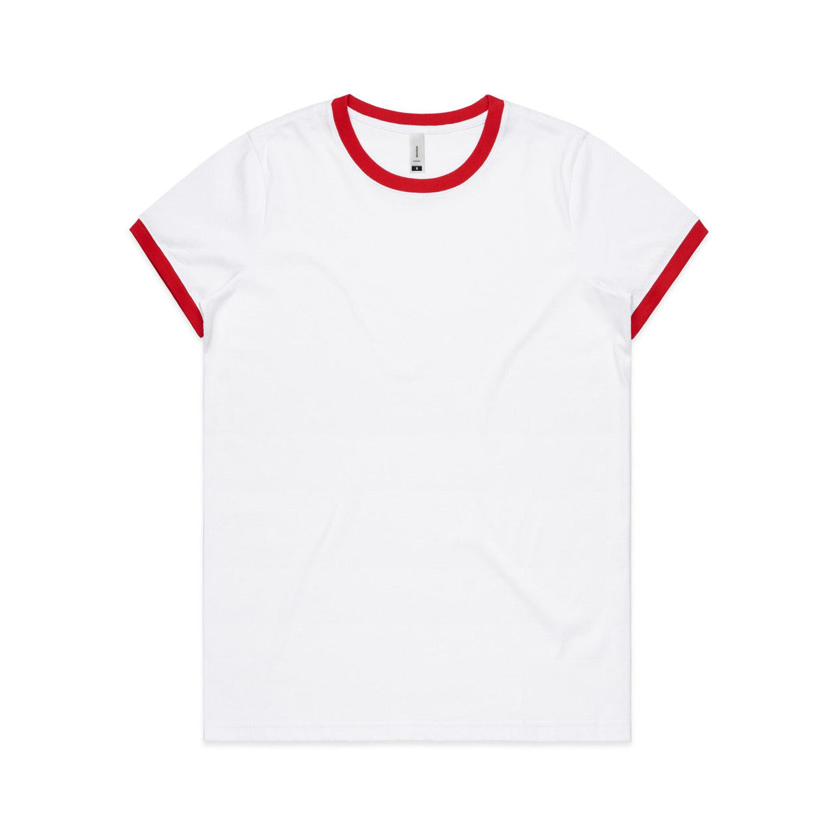 Wo's Maple Ringer Tee 4053 - White/Red