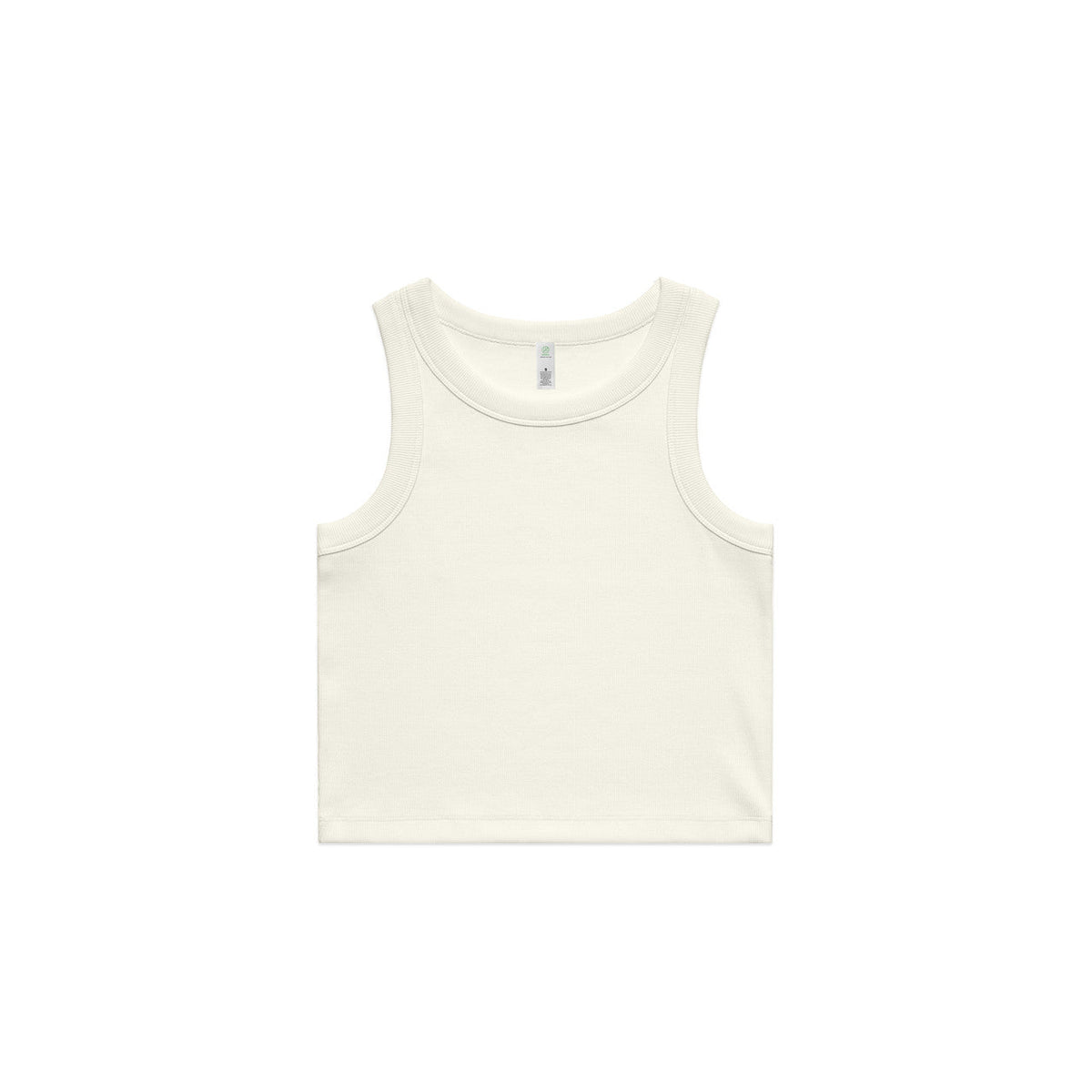 Wo's Organic Rib Crop Tank 4064G - Ecru
