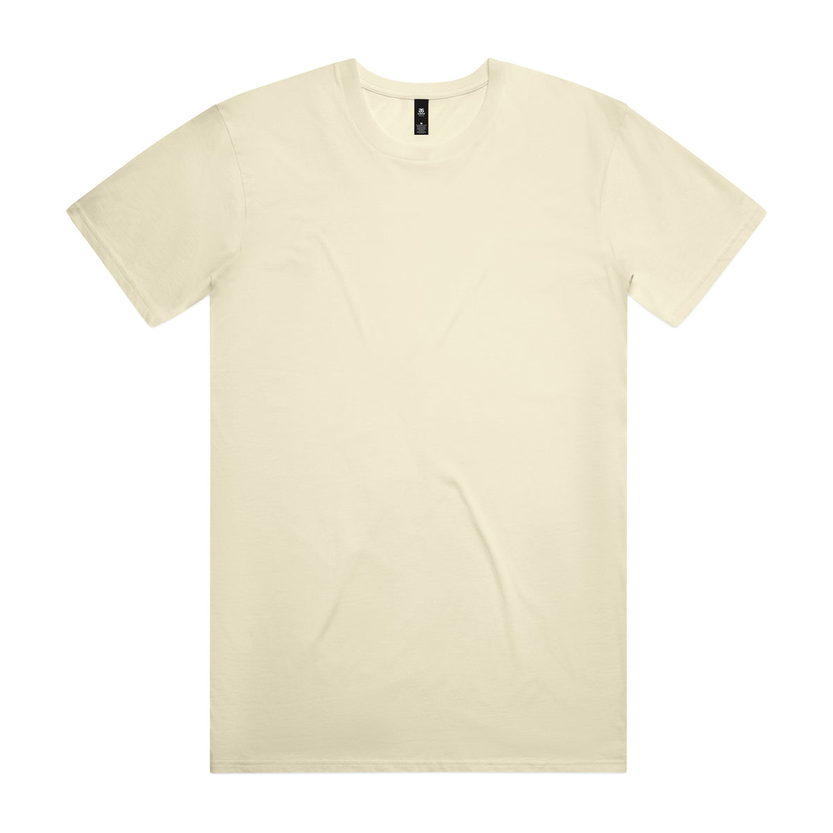 Cream-colored cotton crew neck planett staple tee perfect for comfortable workwear and everyday uniforms