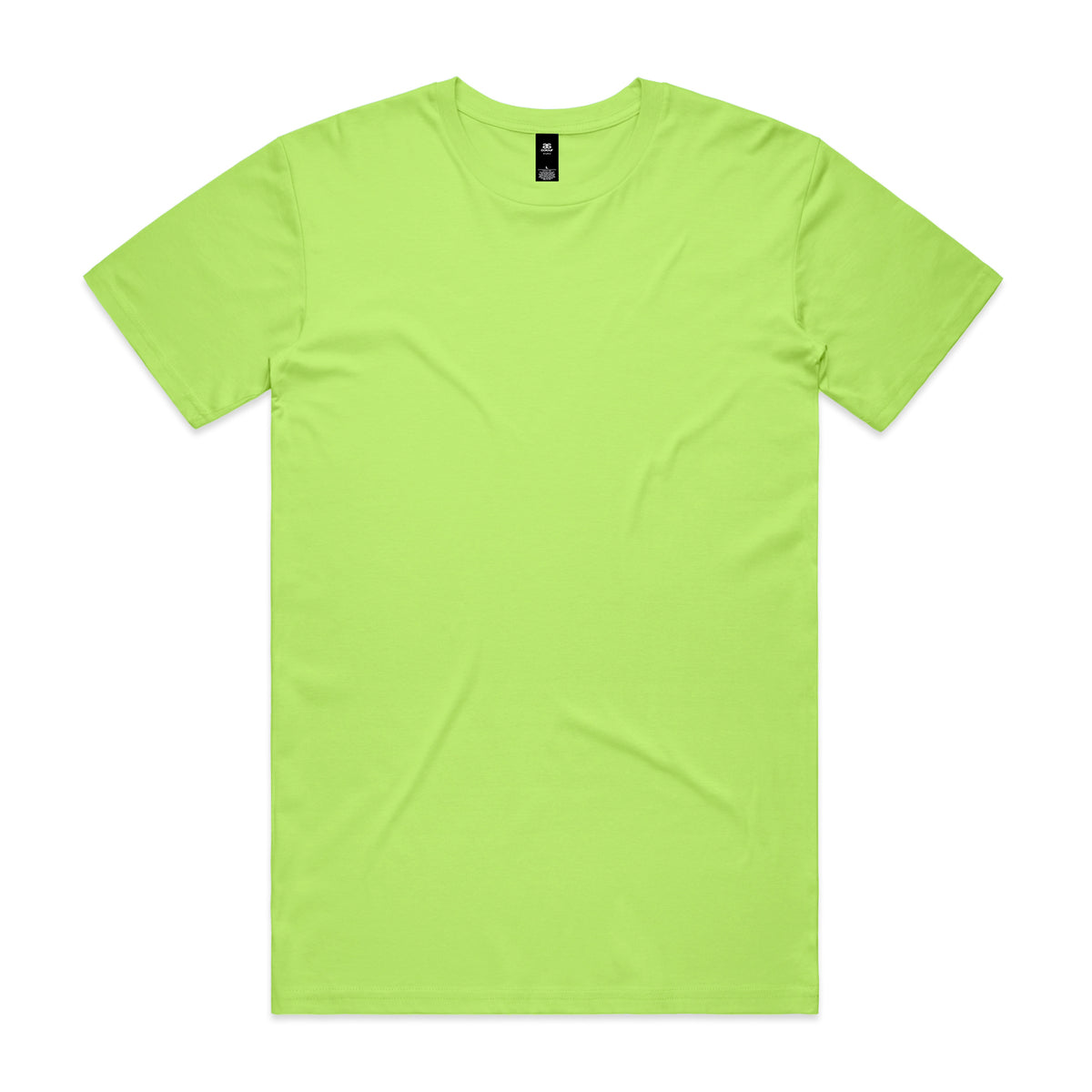 A vibrant lime green planett staple tee short-sleeved crew neck t-shirt perfect for comfortable workwear uniforms