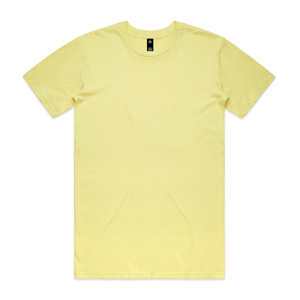 Pale yellow cotton planett staple tee with crew neck and short sleeves ideal for workwear and uniforms
