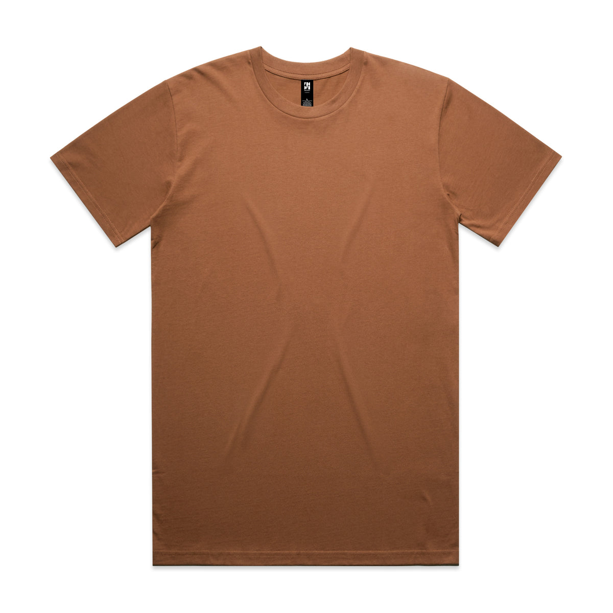 Classic heavyweight tan cotton t-shirt with crew neck and short sleeves great for workwear and uniforms
