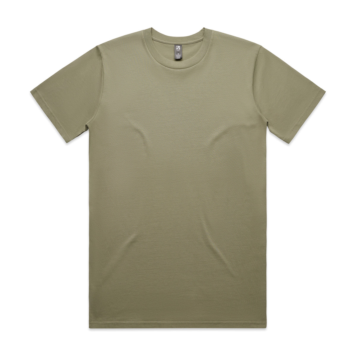 Classic heavyweight olive green short-sleeved crew neck t-shirt perfect for durable workwear and uniforms