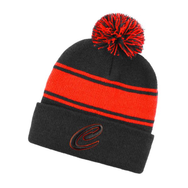 Striped PomPom Beanie