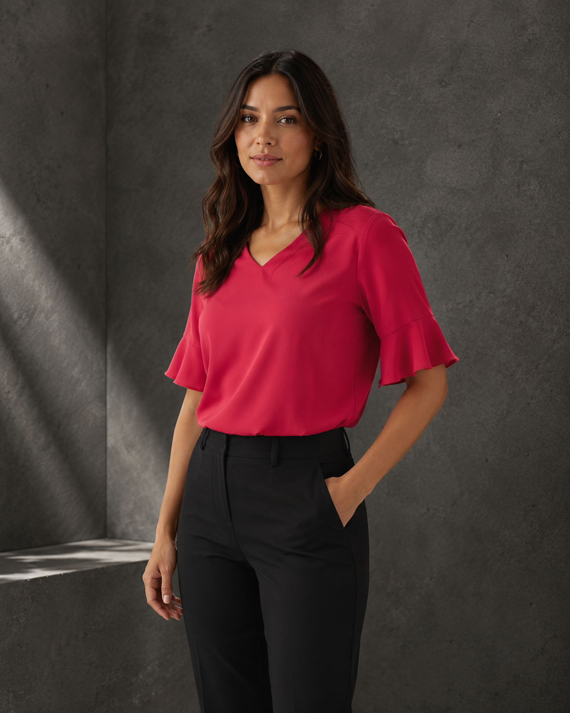 Aria Fluted Blouse