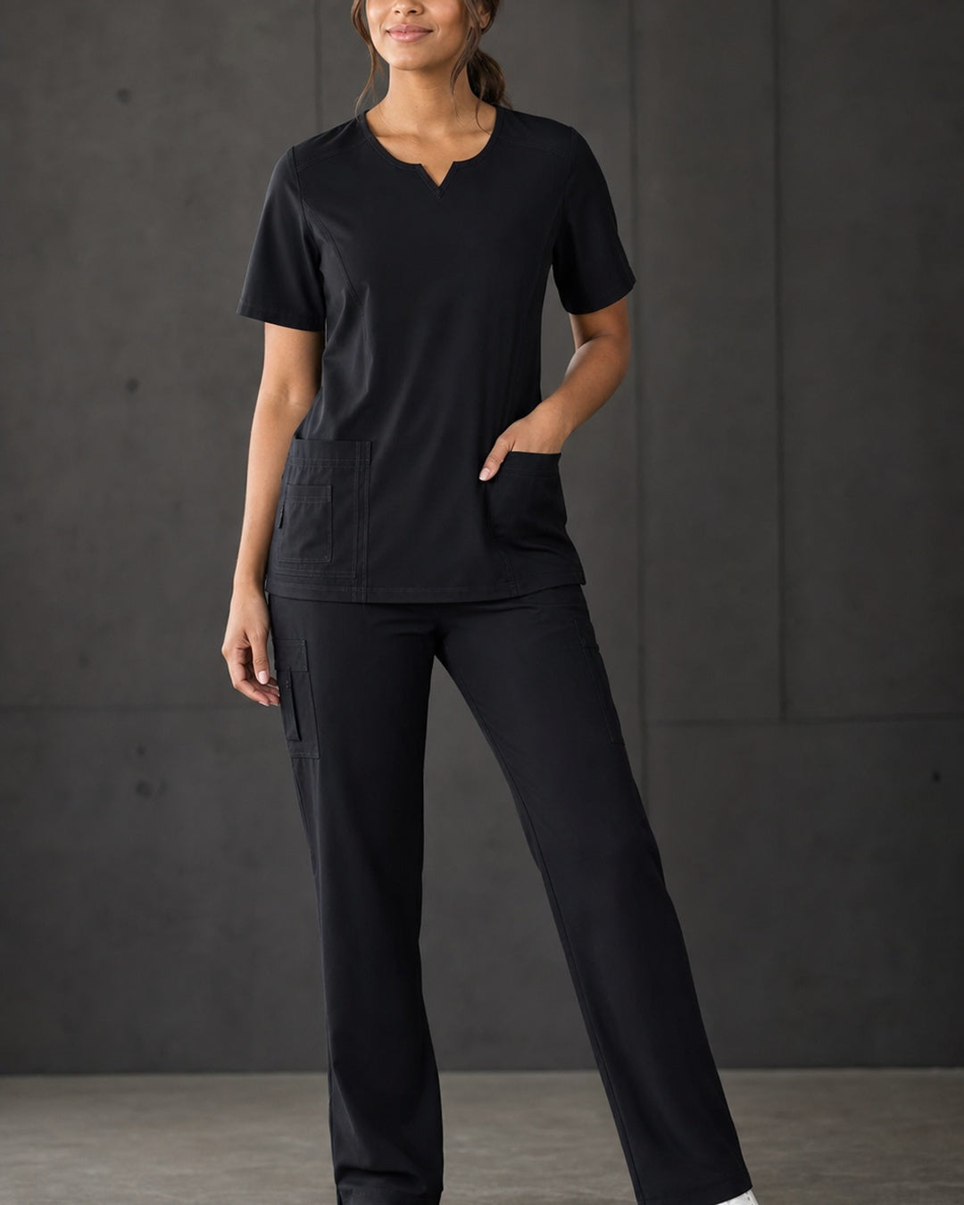 Avery Ladies Straight Leg Scrub Pant CSP944LL in Black