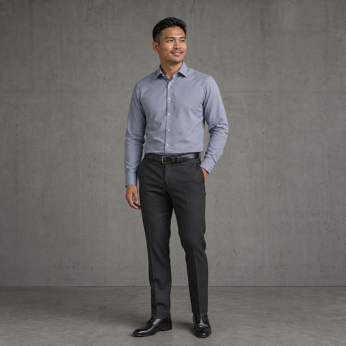 S338ML Beaumaris Men’s Classic Long Sleeve Shirt in White and Navy grid check for corporate teams