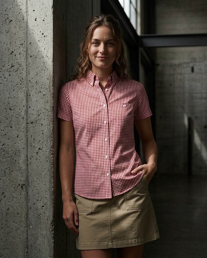 Ladies Miller Gingham SS Check Shirt