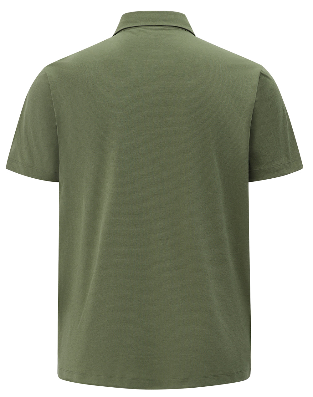Green polo shirt on a white background