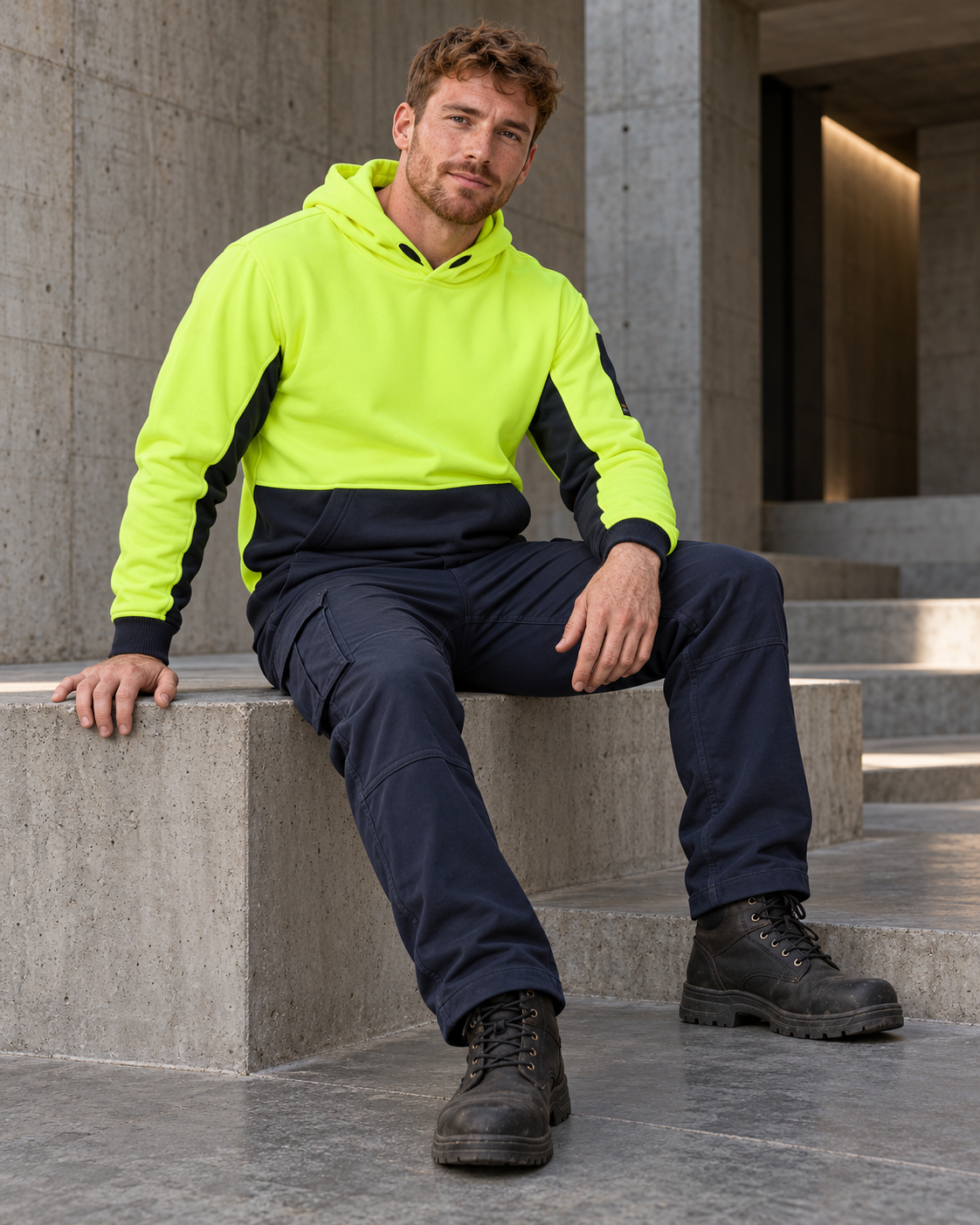 WorkCraft Summit HiVis Fleece Hoodie