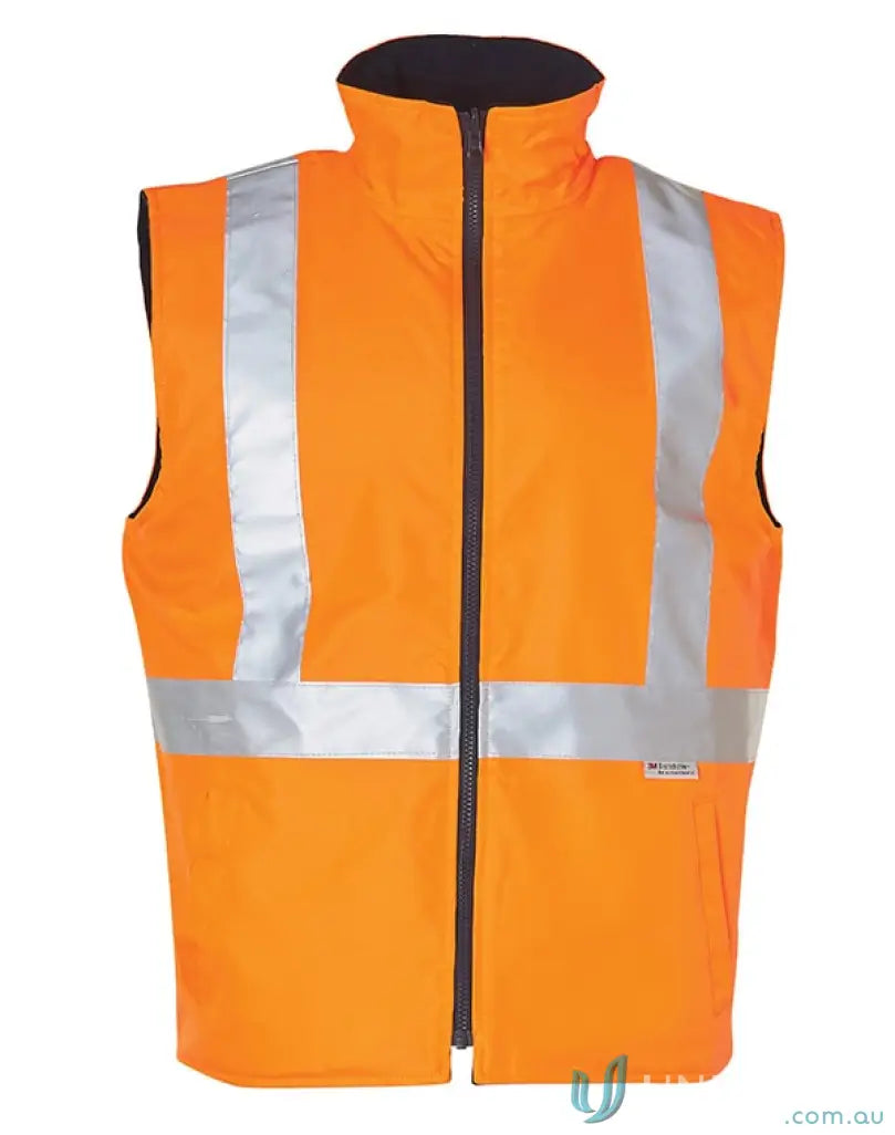 Orange safety vest with reflective stripes from Winning Spirit AIW for work environments
