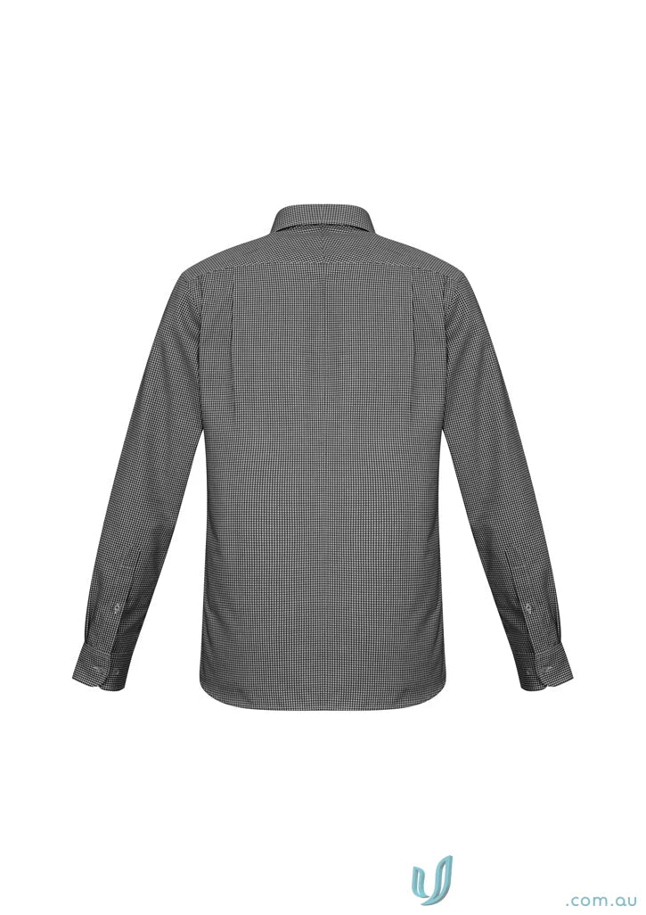 Gray long-sleeve Boronia LS Shirt, perfect mens Ellison business shirt option