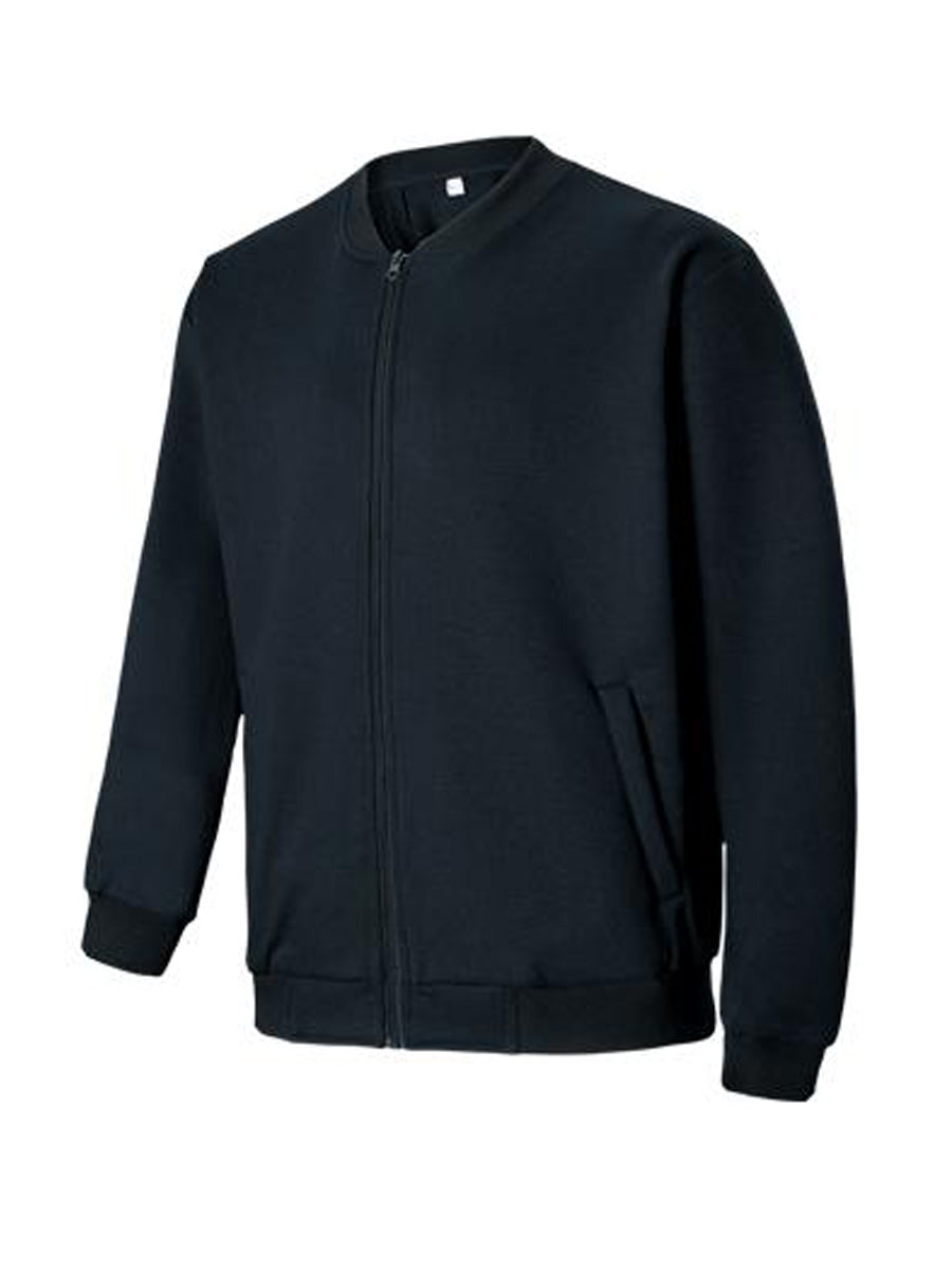 Bocini Unisex Adults Fleece Jacket With Zip CJ1620 - Black