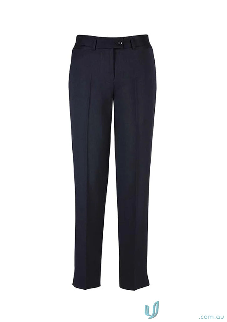 Dark blue womens cool stretch slim leg pants for a sleek look