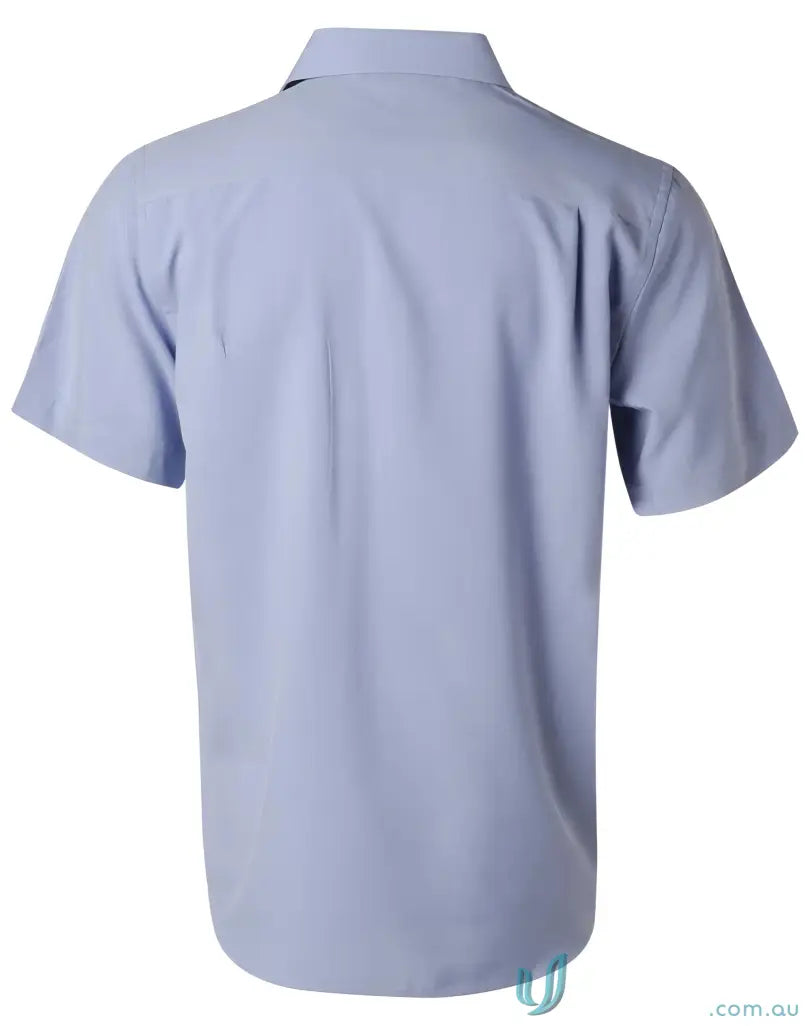 Light blue m7600s mens cooldry short sleeve Winning Spirit Health Shirt for hot days