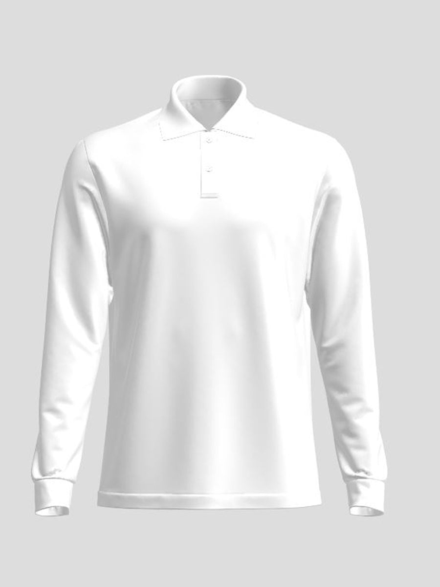 Bocini Long Sleeve Polo CP2104 - White