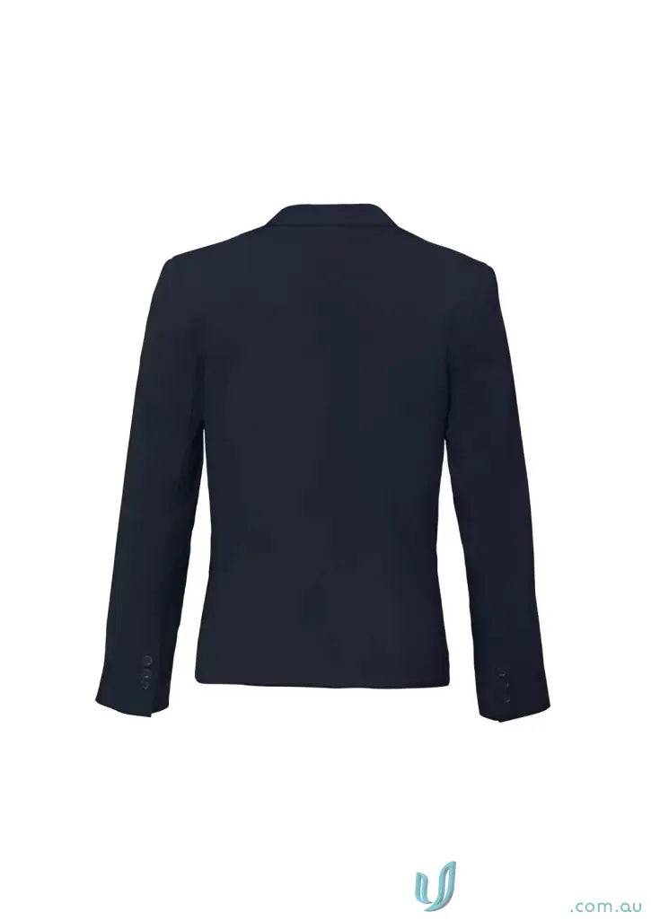 Dark blue FMIG Ladies Reverse Lapel Jacket with bamboo charcoal for stylish uniforms