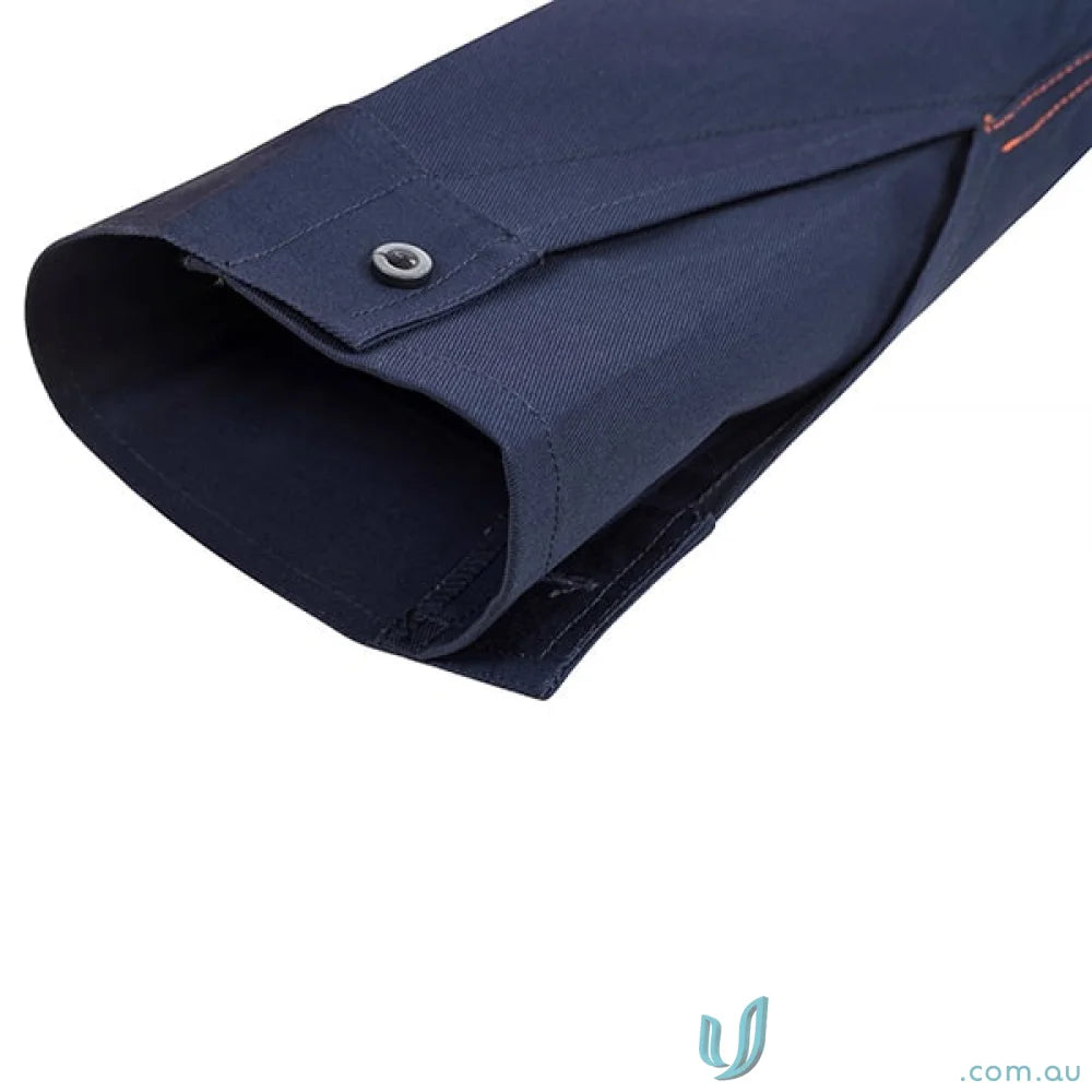 WorkCraft WS4254 Bright Yellow Navy Blue Two Tone Workwear Shirt