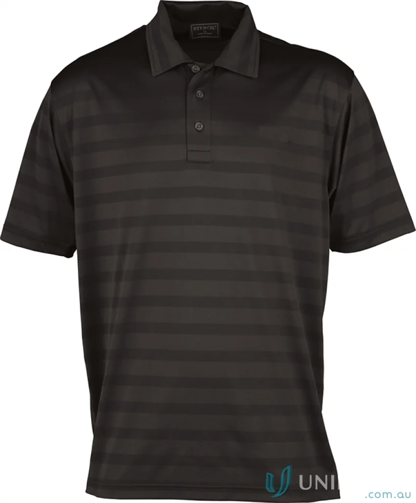 Ice Cool Polo black striped polo shirt perfect for uniforms and workwear style