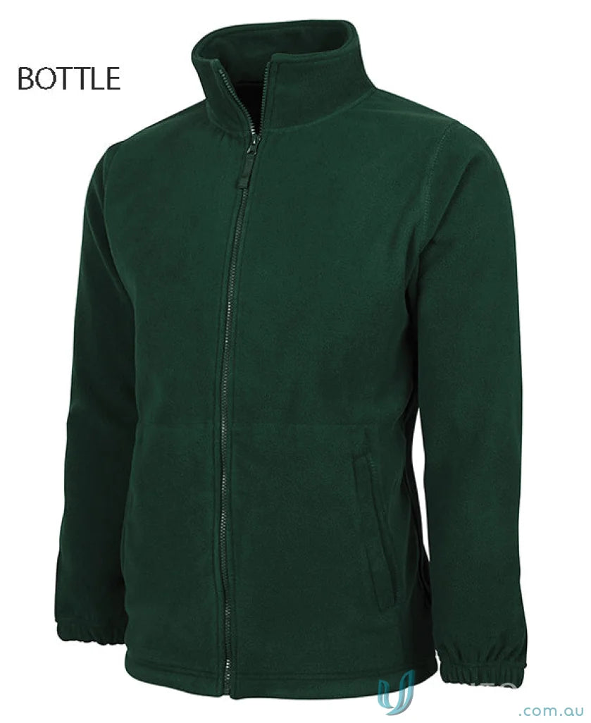 Green fleece jacket JBs Adults Full Zip Polar 3FJ made with 290gsm low-pill polar fleece