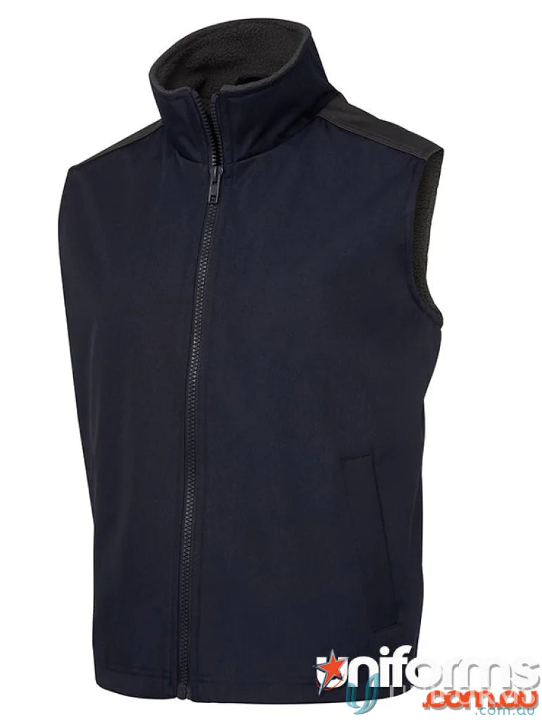 Navy blue JBs AT Vest with fleece lining, extra large size, full zipper, stand-up collar