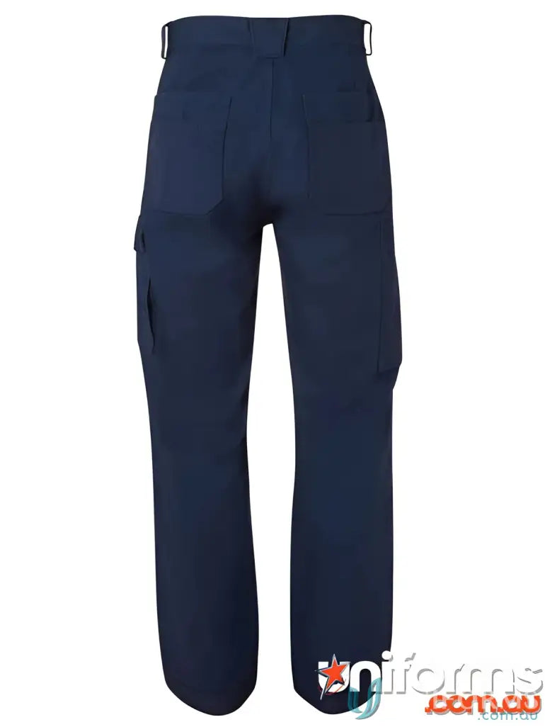 Navy blue JBs Canvas Cargo Pant with classic fit, perfect for uniforms and extra comfort