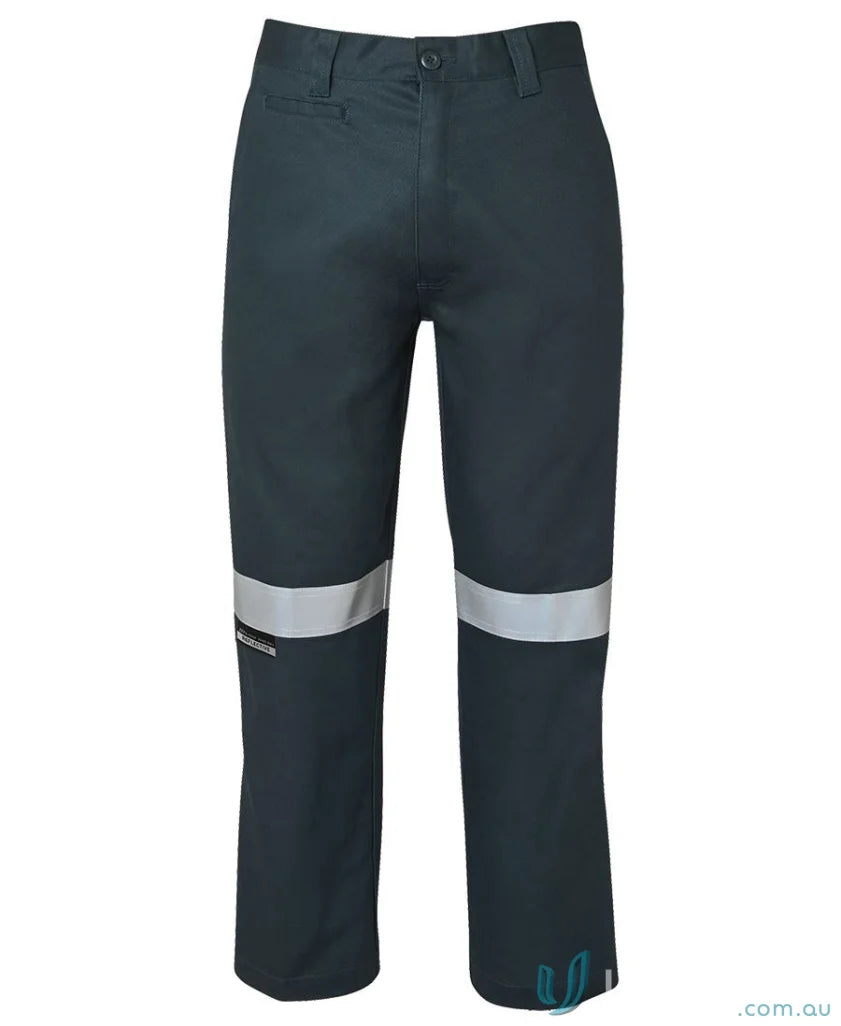 Dark Mercerised Work Trouser with Reflective Tape for safety and durability