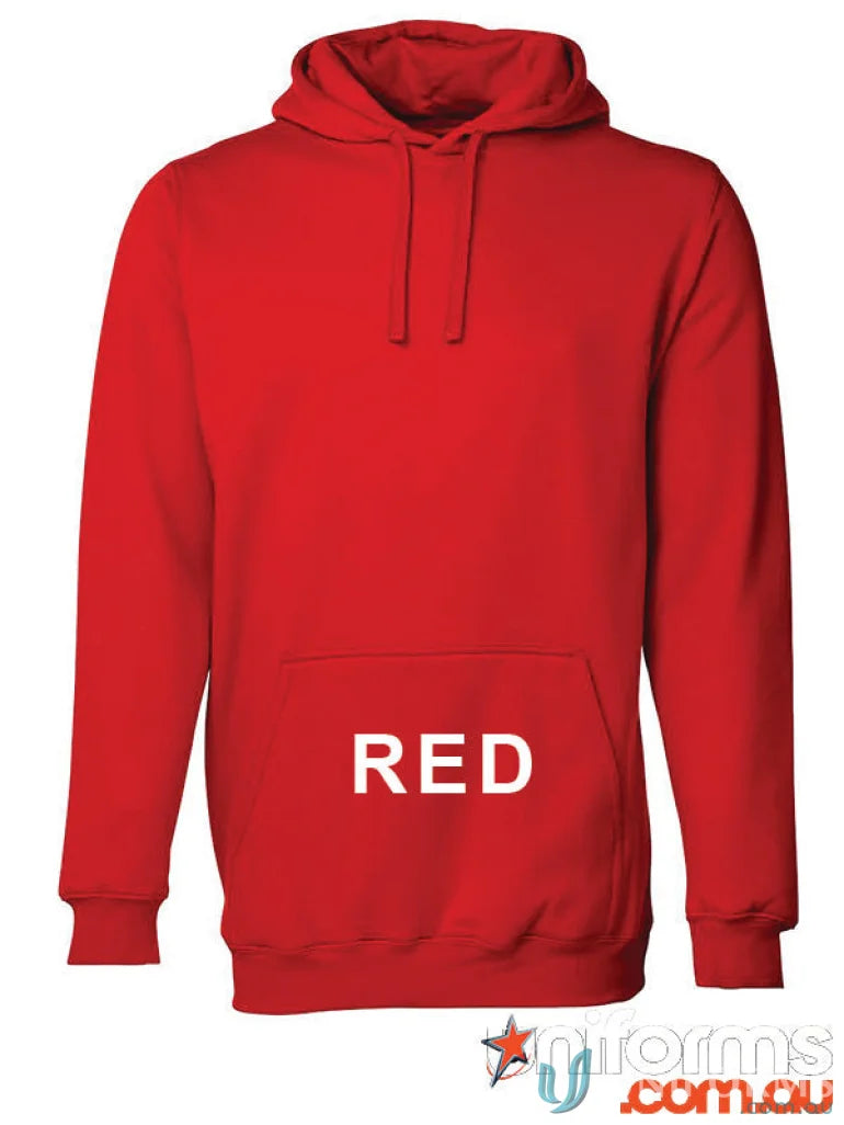 Red hooded sweatshirt from JBs Fleecy Hoodie with fully lined hood