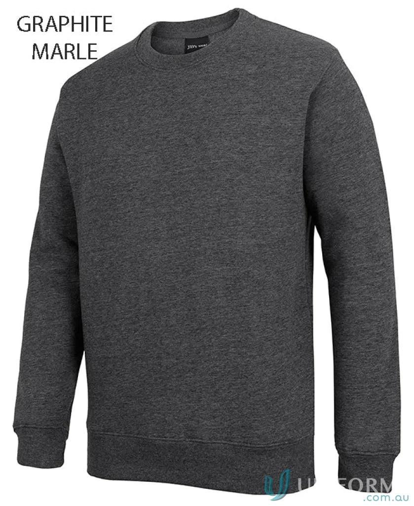Graphite marl crewneck sweatshirt from JBs Fleecy Sweater, classic fit fleecy sweater 3fs