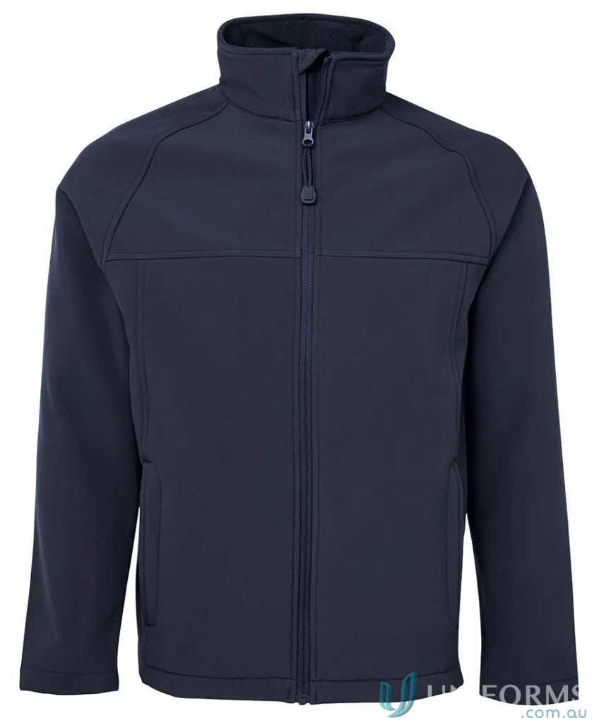 Dark blue JBs Layer Softshell Jacket with full-zip and stand-up collar for outdoor wear