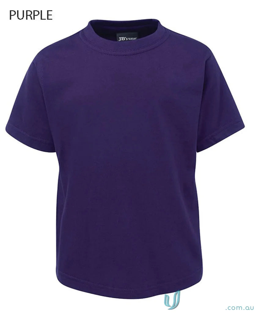Purple short-sleeved Kids Tee from JBs Wear 1KT with classic fit for kids