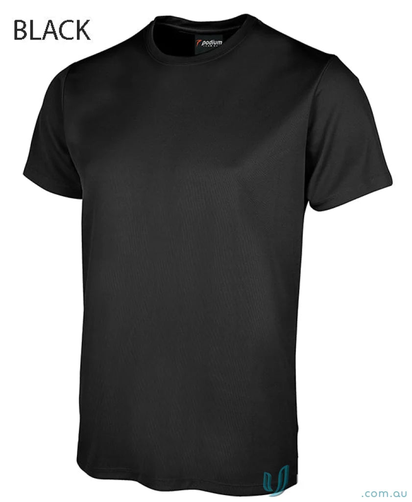 Black JBS Wear Podium Poly Tee with podium cool sun protection perfect for summer