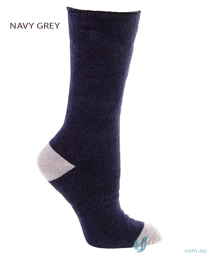 Navy and gray work socks perfect for uniforms, part of JBs Work Sock 3 Pack