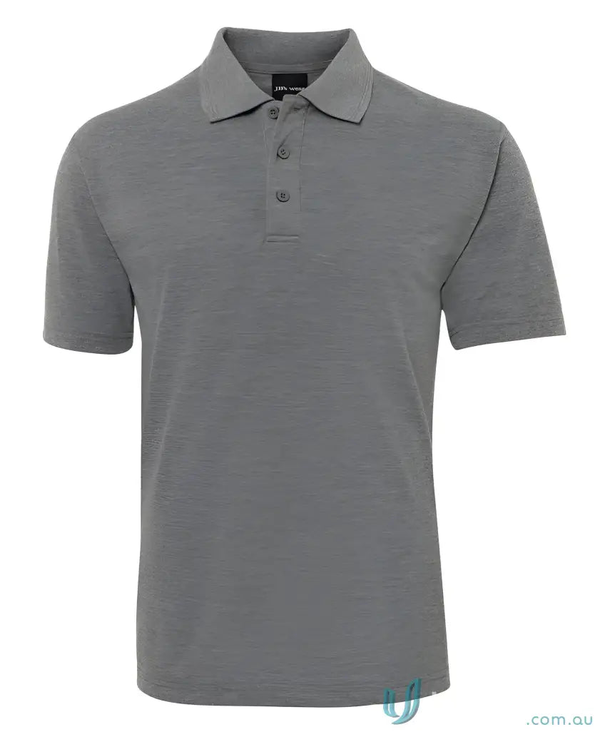 Gray polo shirt from Men in Classic Fit Polo Code 2KP Shirts by JBs Kids