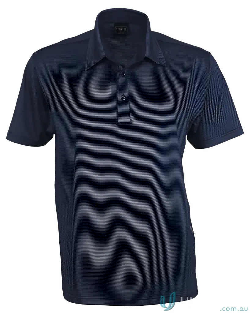 Navy blue KENNARDS Mens SilverTech Polo made from high performance polyester fabric