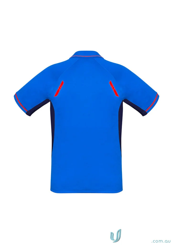Kids Renegade Polo in blue and navy with red trim from Biz Collection Kids p700ks kids