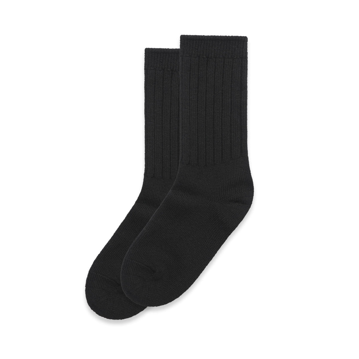 Knit Socks (2 Pairs) 1214 - Black