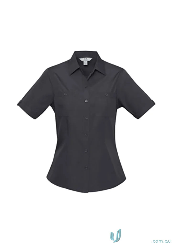 Womens Bondi Short SS Shirt in black, perfect for the Biz Collection Ladies style