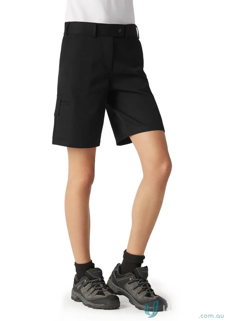 Black cargo shorts from Ladies Detroit Shorts in Biz Collection Womens for a chill vibe