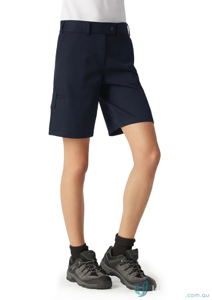 Ladies Detroit Shorts in Navy Blue from Biz Collection Womens cargo shorts for women
