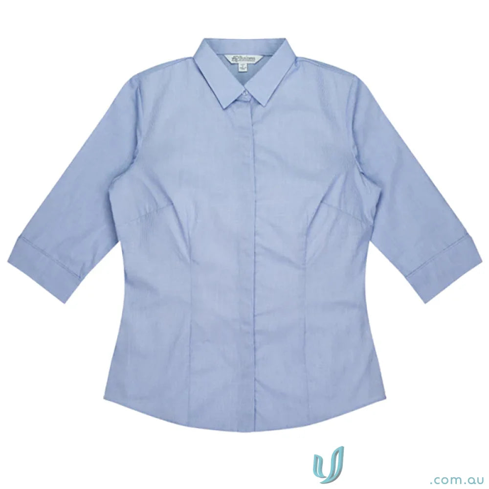 Light blue Ladies Grange 3Qtr Shirt, perfect for uniforms and workwear