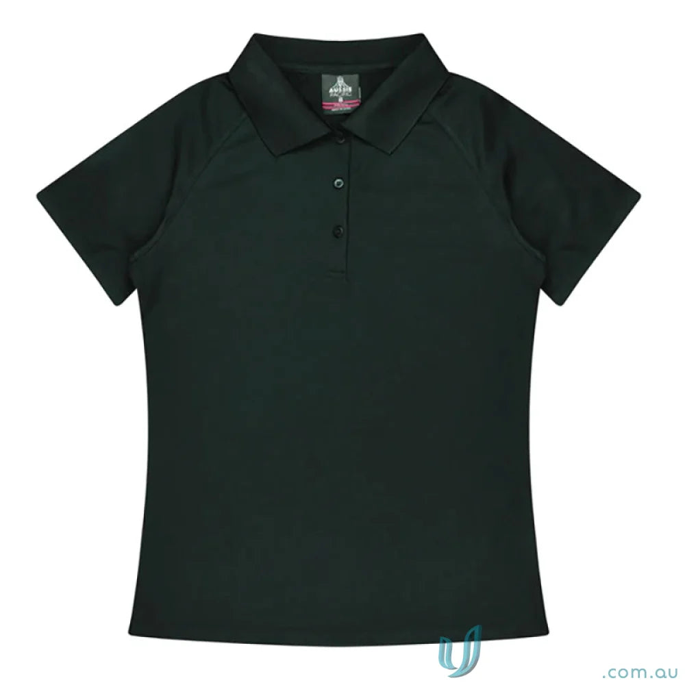 Black short-sleeved polo shirt from Ladies Keira Polo, perfect for workwear or uniforms