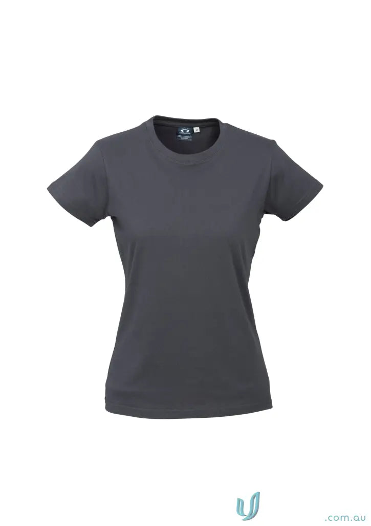 Dark grey Ladies Newport Tee from t10022 Biz Collection, ice short sleeve tee for ladies