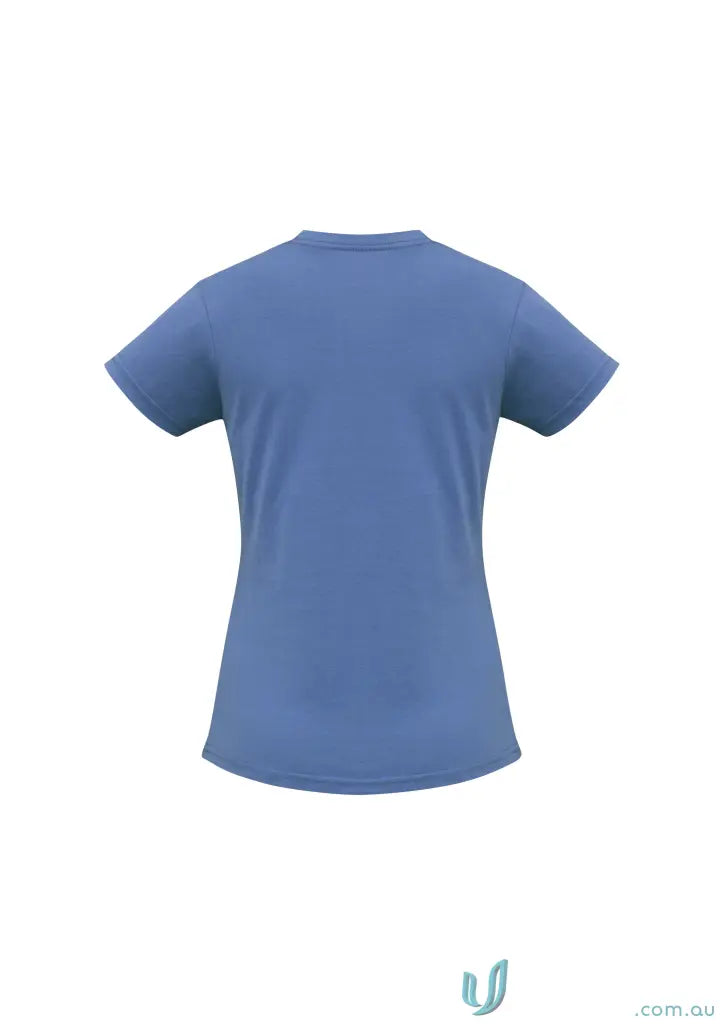 Ladies Newport Tee t10022 biz collection ice short sleeve tee in plain blue