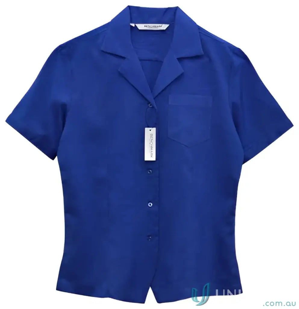 Blue short-sleeved winning spirit ladies overblouse perfect for womens cooldry short style