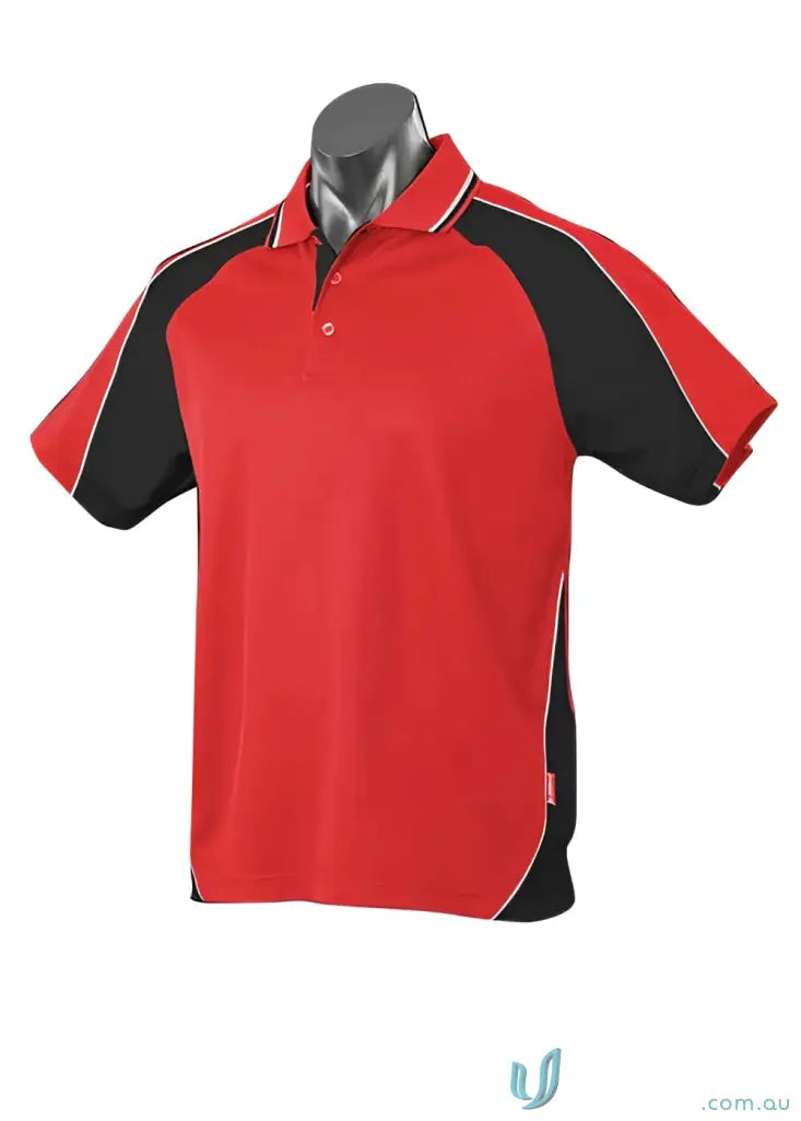 Red and black Ladies Panorama Polo shirt perfect for uniforms and workwear