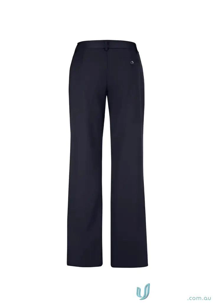 Navy blue straight leg workwear trousers for ladies uniforms and relaxed fit style