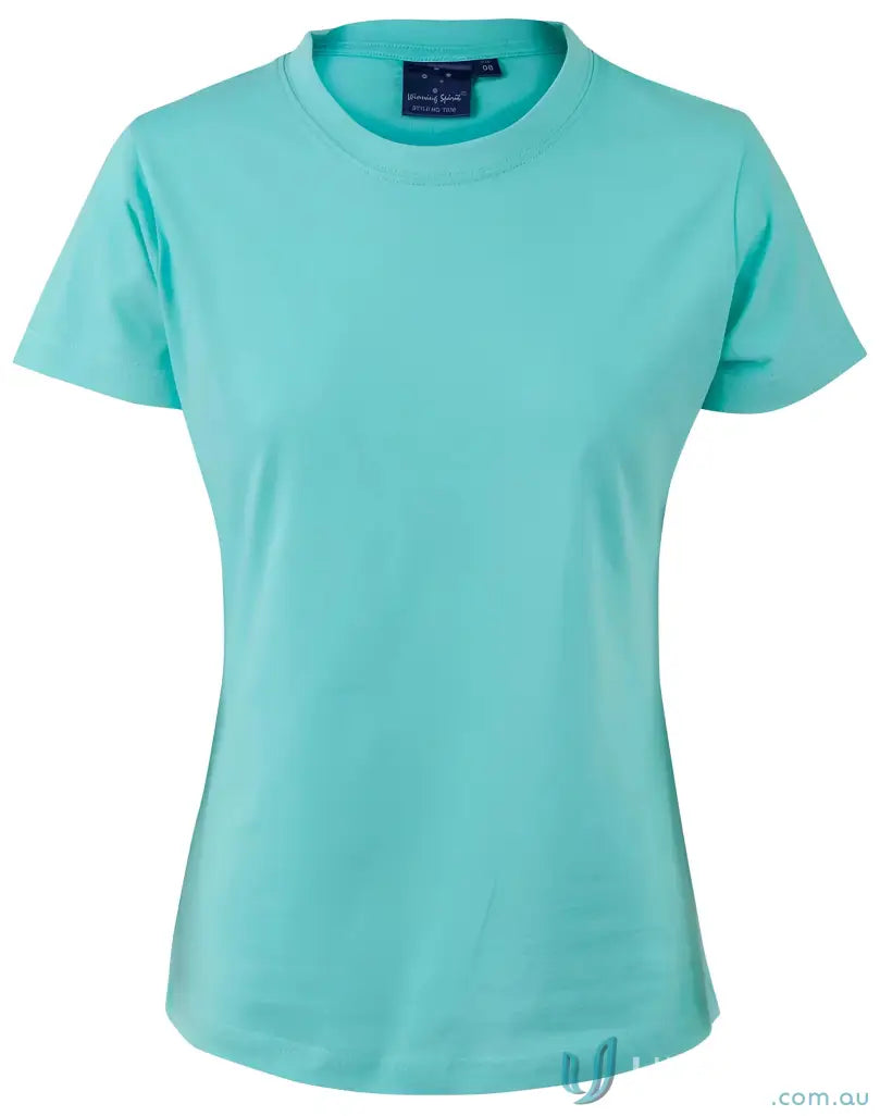 Turquoise Ladies Savvy Tee with winning spirit womens t-shirt, ts38 savvy style