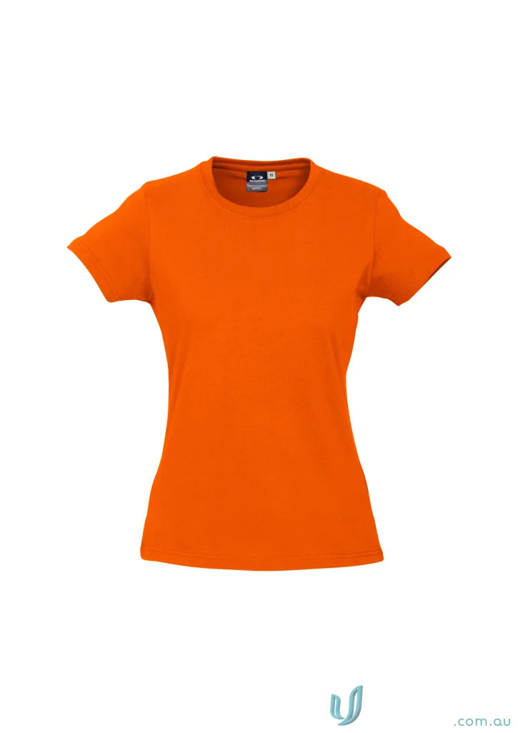 Orange Ladies Southport Tee from t10022 Biz Collection Ice Short Sleeve Tee