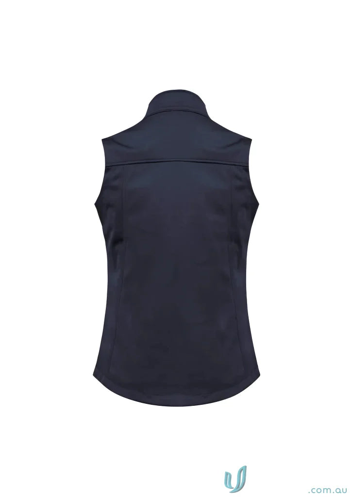 Ladies U:Tech SoftShell Vest in dark blue, stylish womens softshell vest j29123